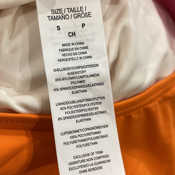 Kate Spade plunging V-neck colorblock onepiece swimsuit in pink - Picture 5 of 5